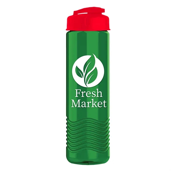 24 oz. Transparent Bottle with USA Flip lid. Unique Slim Cylinder... from ASI 40480 Koozie Group