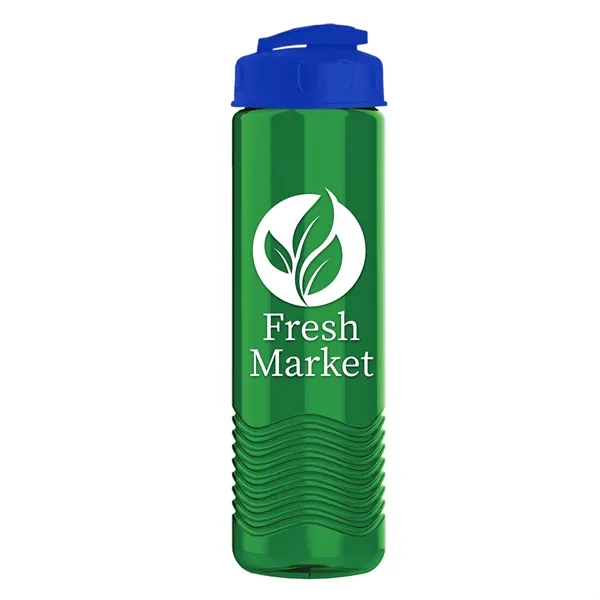 24 oz. Transparent Bottle with USA Flip lid. Unique Slim Cylinder... from ASI 40480 Koozie Group