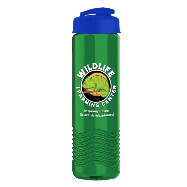 24 oz. Transparent Bottle with USA Flip lid. Unique Slim Cylinder... from ASI 40480 Koozie Group