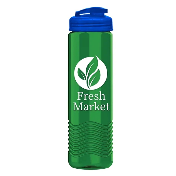 24 oz. Transparent Bottle with USA Flip lid. Unique Slim Cylinder... from ASI 40480 Koozie Group