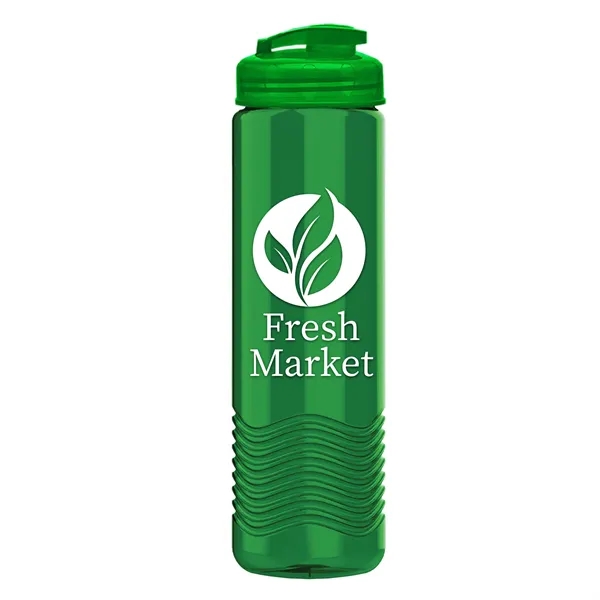 24 oz. Transparent Bottle with USA Flip lid. Unique Slim Cylinder... from ASI 40480 Koozie Group