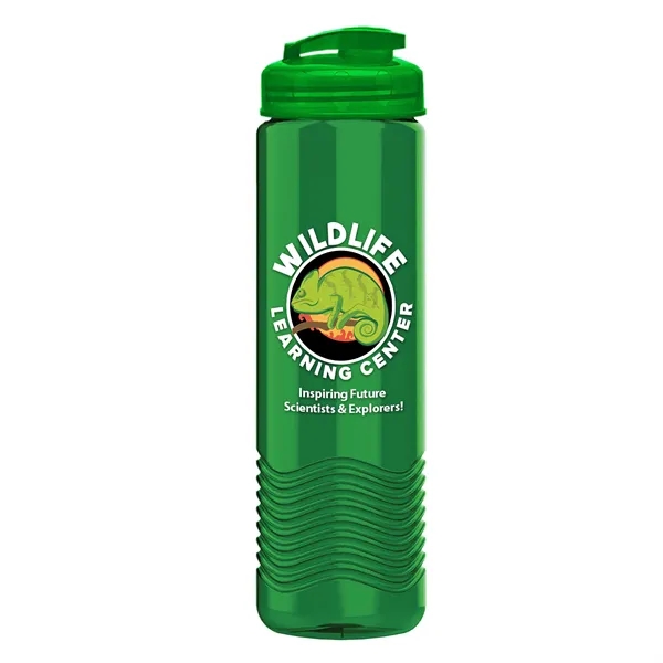 24 oz. Transparent Bottle with USA Flip lid. Unique Slim Cylinder... from ASI 40480 Koozie Group