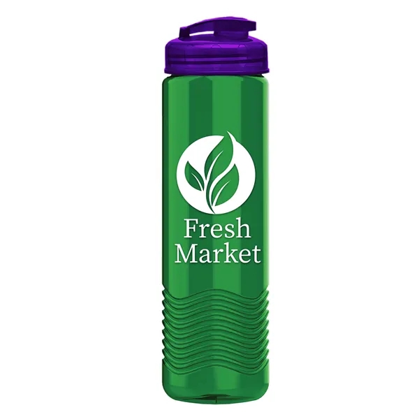 24 oz. Transparent Bottle with USA Flip lid. Unique Slim Cylinder... from ASI 40480 Koozie Group