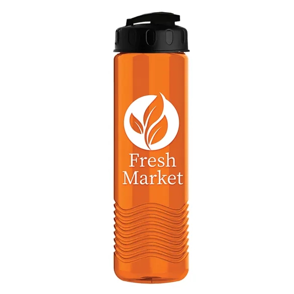 24 oz. Transparent Bottle with USA Flip lid. Unique Slim Cylinder... from ASI 40480 Koozie Group