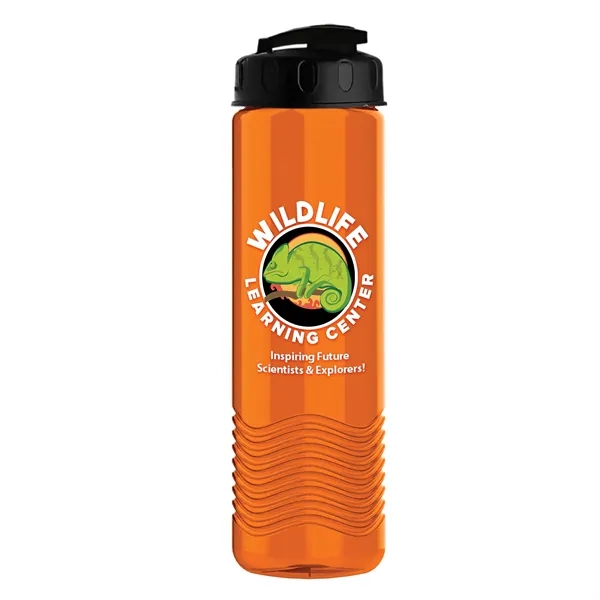 24 oz. Transparent Bottle with USA Flip lid. Unique Slim Cylinder... from ASI 40480 Koozie Group