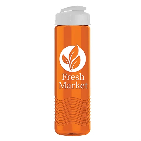 24 oz. Transparent Bottle with USA Flip lid. Unique Slim Cylinder... from ASI 40480 Koozie Group