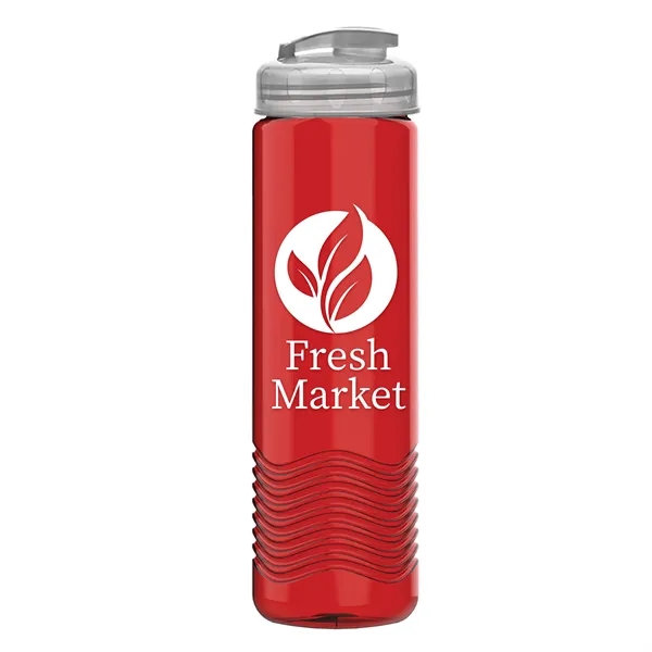 24 oz. Transparent Bottle with USA Flip lid. Unique Slim Cylinder... from ASI 40480 Koozie Group