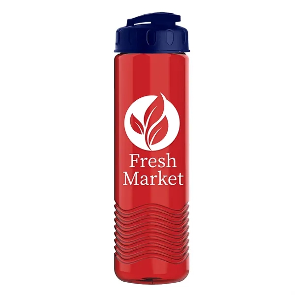 24 oz. Transparent Bottle with USA Flip lid. Unique Slim Cylinder... from ASI 40480 Koozie Group