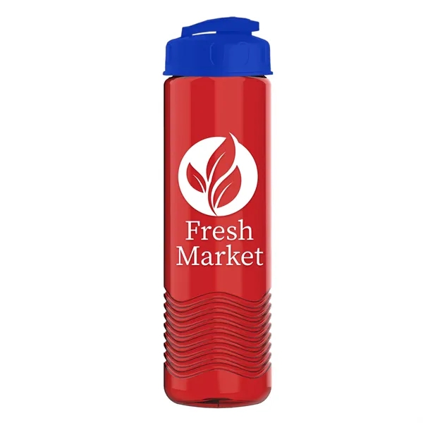 24 oz. Transparent Bottle with USA Flip lid. Unique Slim Cylinder... from ASI 40480 Koozie Group