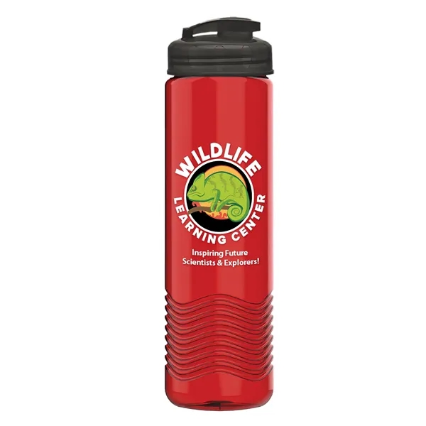 24 oz. Transparent Bottle with USA Flip lid. Unique Slim Cylinder... from ASI 40480 Koozie Group