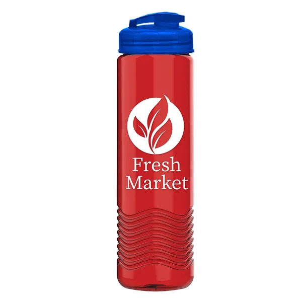 24 oz. Transparent Bottle with USA Flip lid. Unique Slim Cylinder... from ASI 40480 Koozie Group