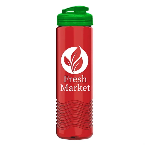 24 oz. Transparent Bottle with USA Flip lid. Unique Slim Cylinder... from ASI 40480 Koozie Group