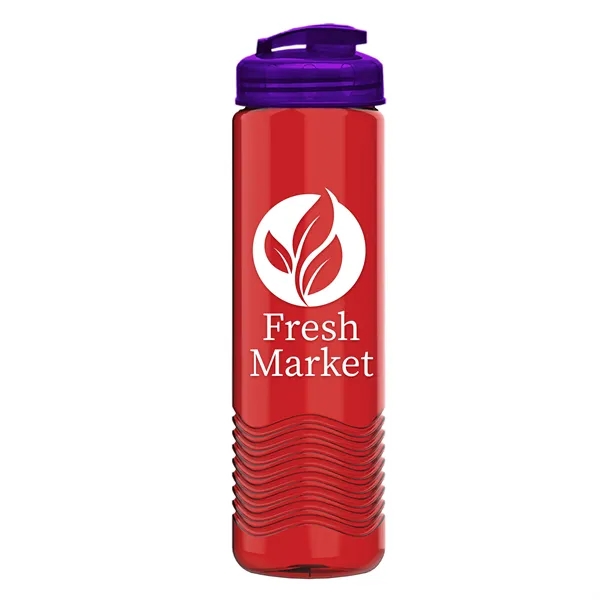 24 oz. Transparent Bottle with USA Flip lid. Unique Slim Cylinder... from ASI 40480 Koozie Group