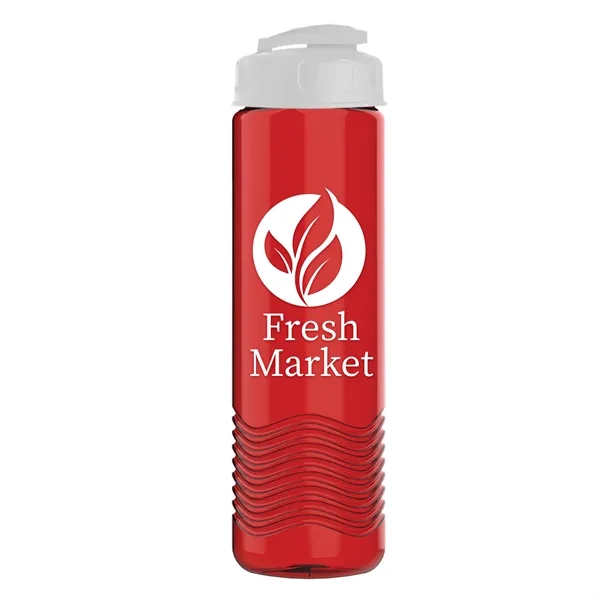 24 oz. Transparent Bottle with USA Flip lid. Unique Slim Cylinder... from ASI 40480 Koozie Group