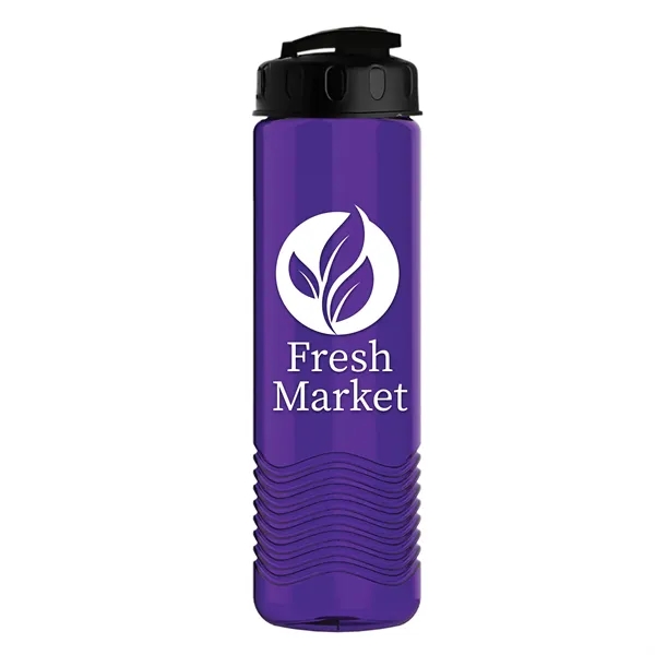 24 oz. Transparent Bottle with USA Flip lid. Unique Slim Cylinder... from ASI 40480 Koozie Group