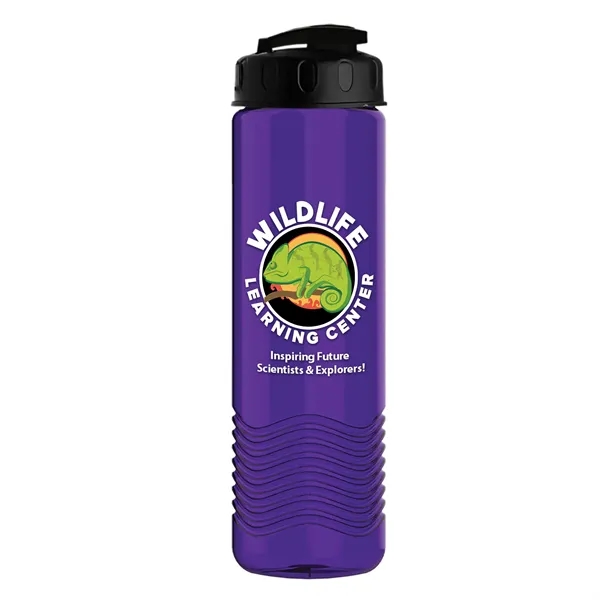 24 oz. Transparent Bottle with USA Flip lid. Unique Slim Cylinder... from ASI 40480 Koozie Group