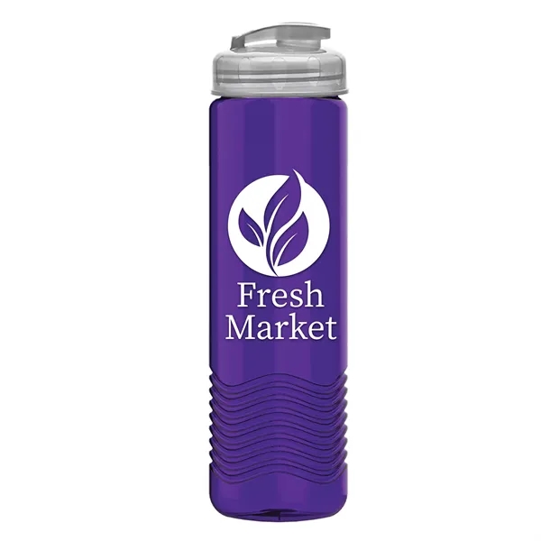 24 oz. Transparent Bottle with USA Flip lid. Unique Slim Cylinder... from ASI 40480 Koozie Group