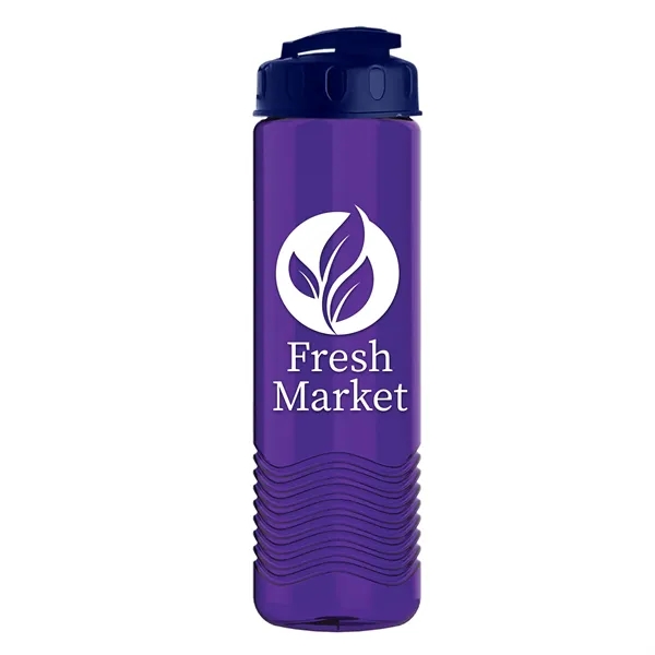 24 oz. Transparent Bottle with USA Flip lid. Unique Slim Cylinder... from ASI 40480 Koozie Group