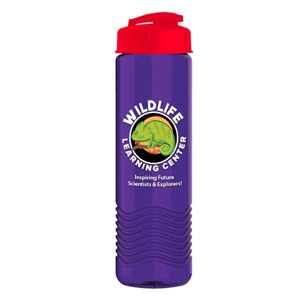 24 oz. Transparent Bottle with USA Flip lid. Unique Slim Cylinder... from ASI 40480 Koozie Group