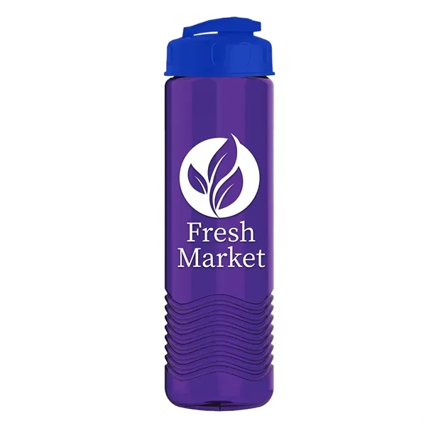 24 oz. Transparent Bottle with USA Flip lid. Unique Slim Cylinder... from ASI 40480 Koozie Group