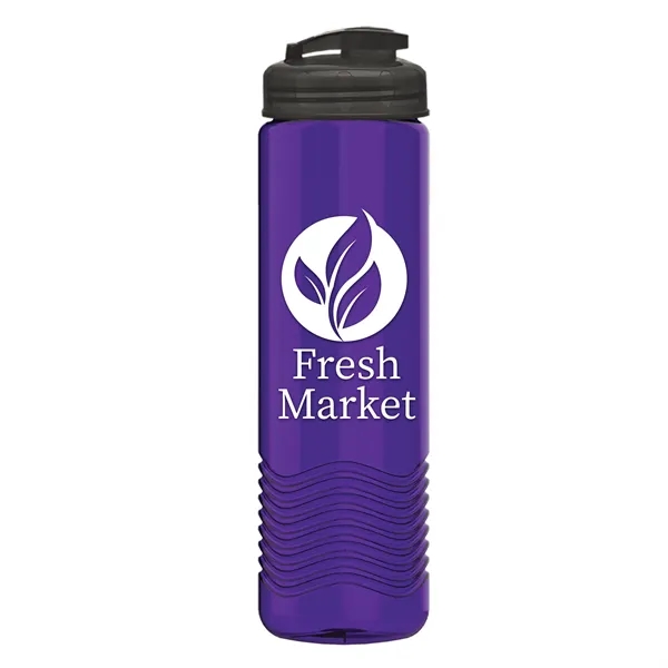 24 oz. Transparent Bottle with USA Flip lid. Unique Slim Cylinder... from ASI 40480 Koozie Group