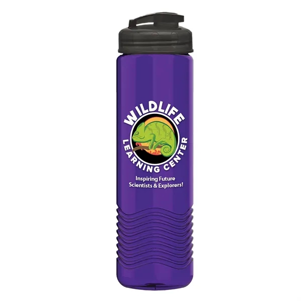 24 oz. Transparent Bottle with USA Flip lid. Unique Slim Cylinder... from ASI 40480 Koozie Group