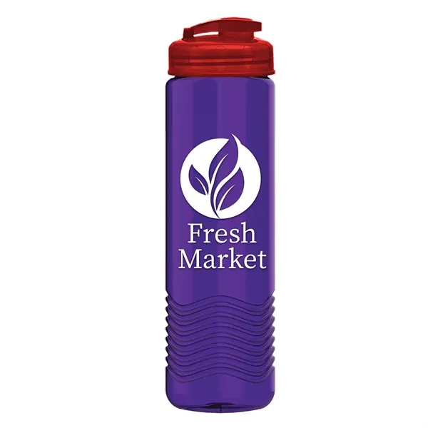 24 oz. Transparent Bottle with USA Flip lid. Unique Slim Cylinder... from ASI 40480 Koozie Group