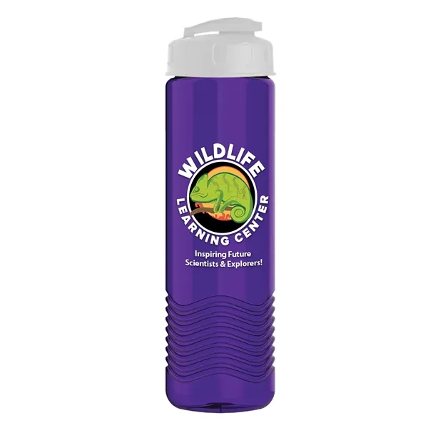 24 oz. Transparent Bottle with USA Flip lid. Unique Slim Cylinder... from ASI 40480 Koozie Group