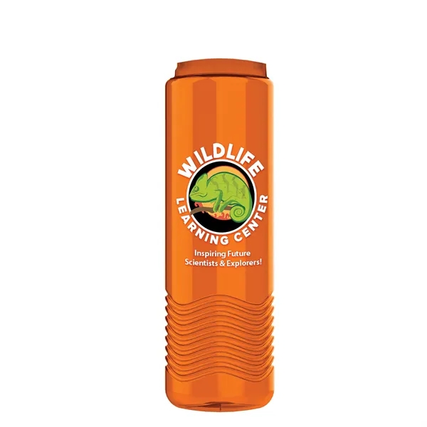 24 oz. Transparent Bottle with USA Flip lid. Unique Slim Cylinder... from ASI 40480 Koozie Group