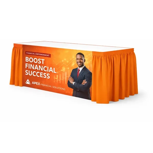 17' Shirred Table Skirt, for a 6ft table with 4-Sided Coverage.... from ASI 94105 Visual Textile Resource