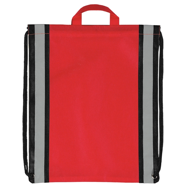 Non-Woven Backpack with two 1" wide reflective safety stripes and sturdy... from ASI 37940 Bag Makers Inc