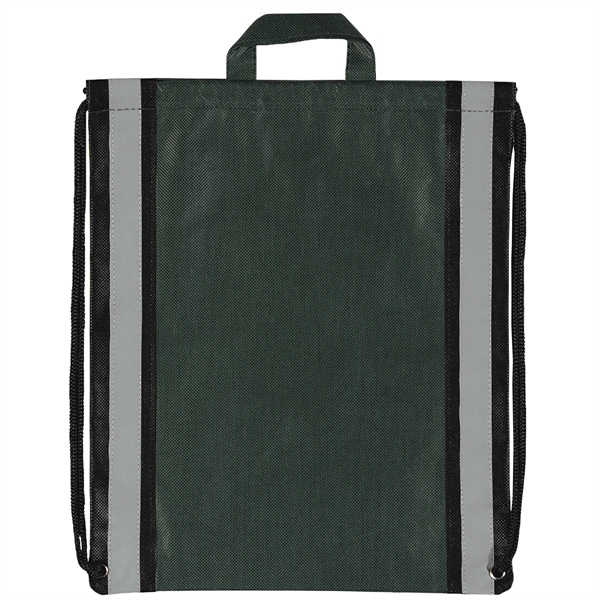Non-Woven Backpack with two 1" wide reflective safety stripes and sturdy... from ASI 37940 Bag Makers Inc