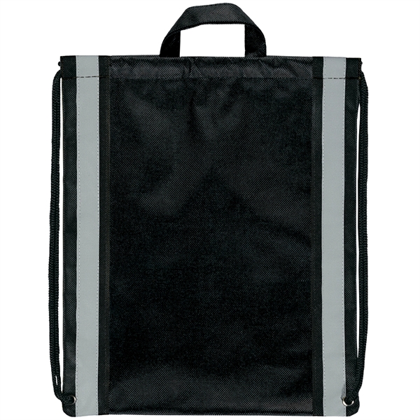 Non-Woven Backpack with two 1" wide reflective safety stripes and sturdy... from ASI 37940 Bag Makers Inc