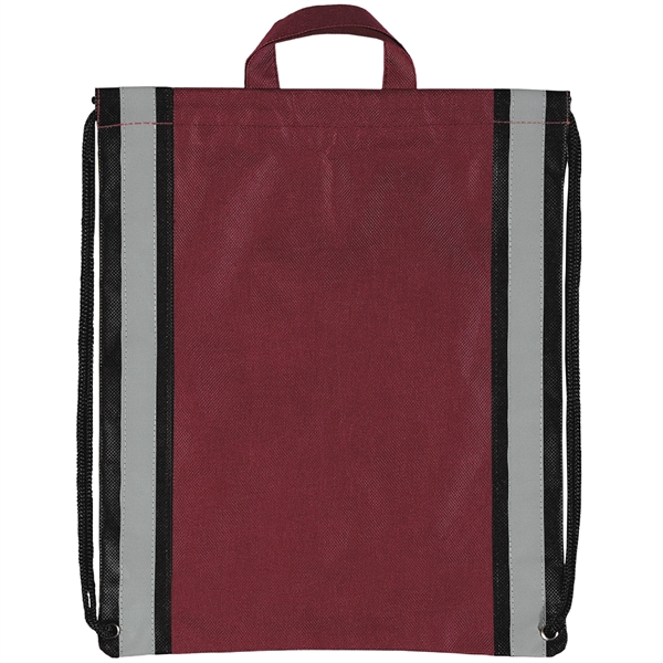 Non-Woven Backpack with two 1" wide reflective safety stripes and sturdy... from ASI 37940 Bag Makers Inc