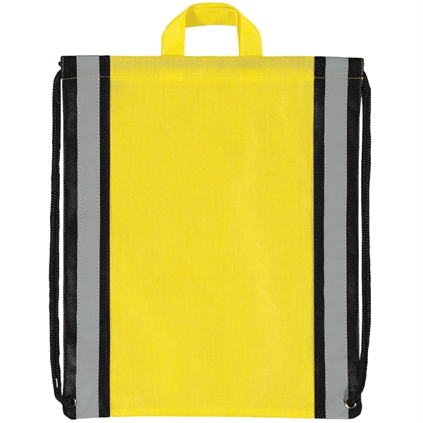 Non-Woven Backpack with two 1" wide reflective safety stripes and sturdy... from ASI 37940 Bag Makers Inc