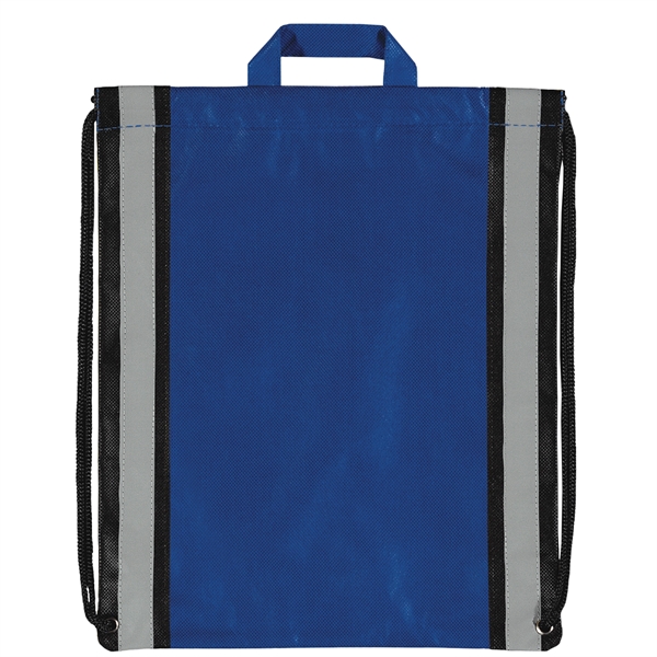 Non-Woven Backpack with two 1" wide reflective safety stripes and sturdy... from ASI 37940 Bag Makers Inc