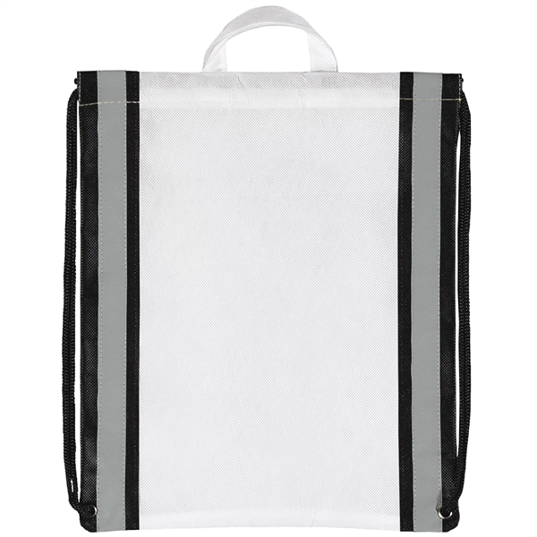 Non-Woven Backpack with two 1" wide reflective safety stripes and sturdy... from ASI 37940 Bag Makers Inc
