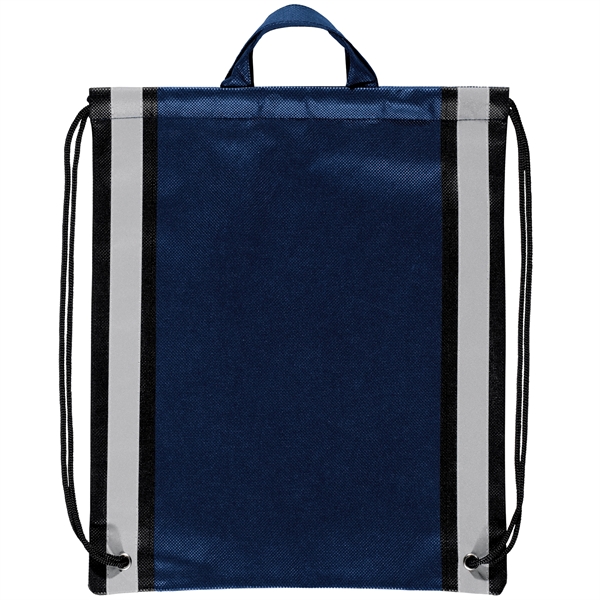 Non-Woven Backpack with two 1" wide reflective safety stripes and sturdy... from ASI 37940 Bag Makers Inc