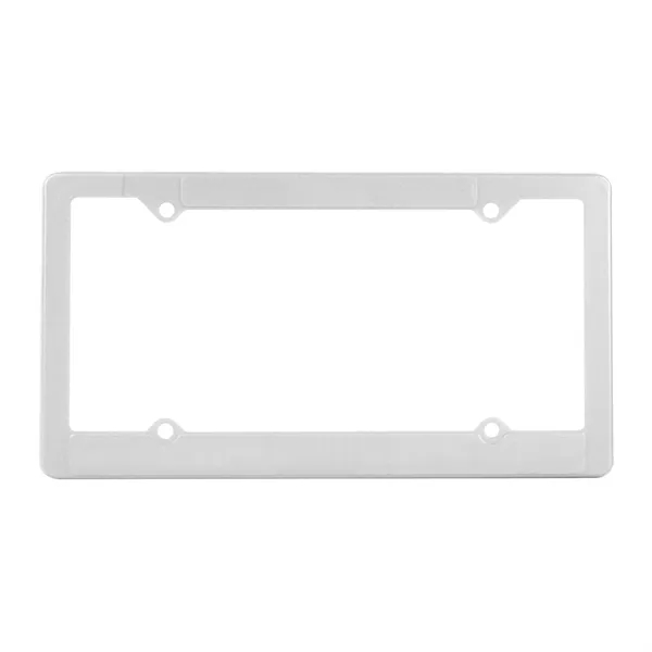 Economy four hole license plate frame with raised imprint panels.... from ASI 40480 Koozie Group