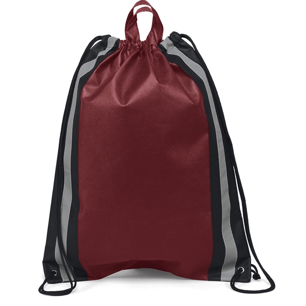 Non-Woven Backpack with two 1" wide reflective safety stripes and sturdy... from ASI 37940 Bag Makers Inc