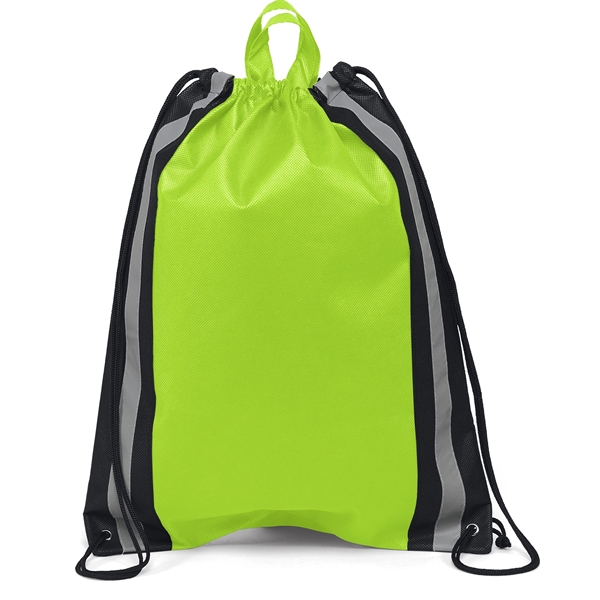 Non-Woven Backpack with two 1" wide reflective safety stripes and sturdy... from ASI 37940 Bag Makers Inc