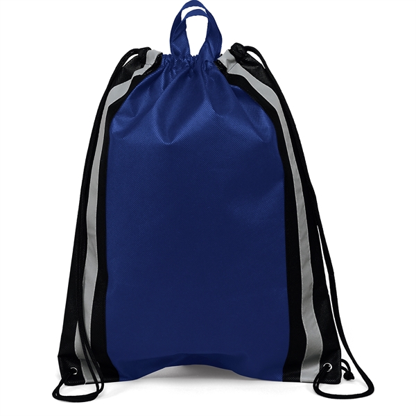 Non-Woven Backpack with two 1" wide reflective safety stripes and sturdy... from ASI 37940 Bag Makers Inc
