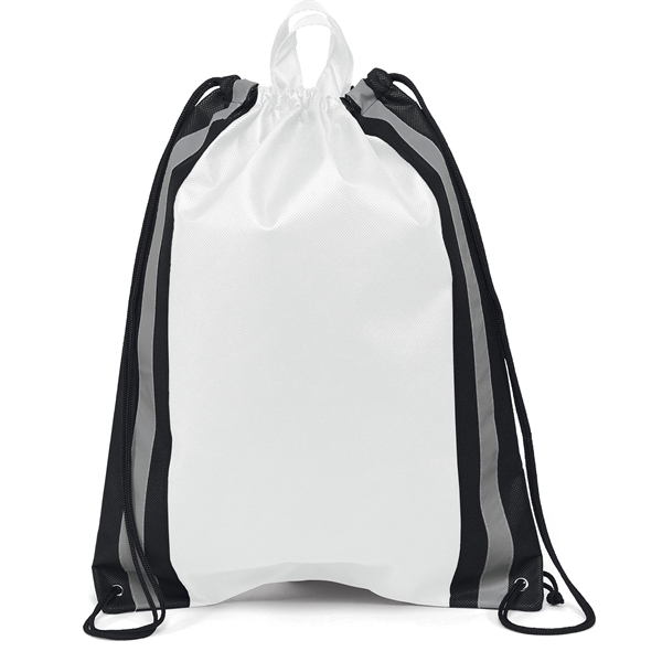 Non-Woven Backpack with two 1" wide reflective safety stripes and sturdy... from ASI 37940 Bag Makers Inc