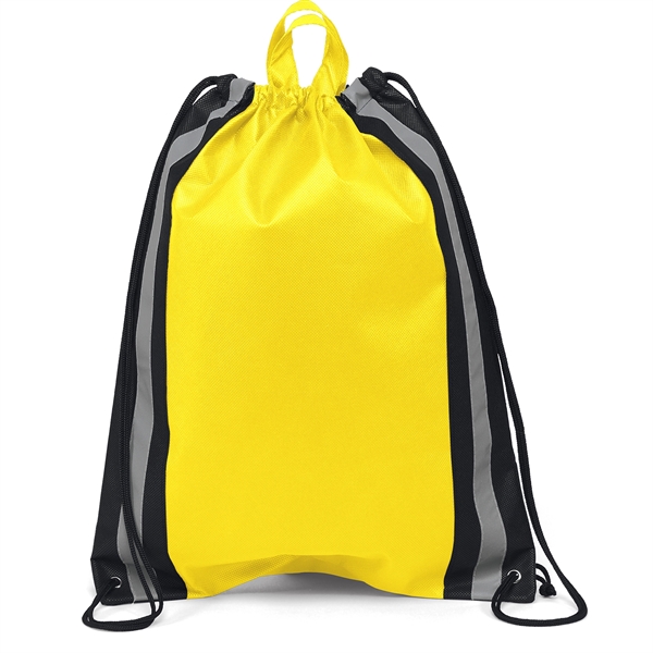 Non-Woven Backpack with two 1" wide reflective safety stripes and sturdy... from ASI 37940 Bag Makers Inc