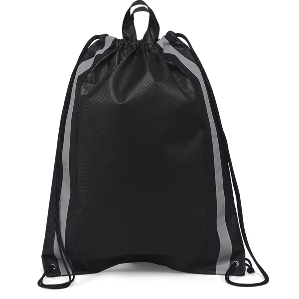 Non-Woven Backpack with two 1" wide reflective safety stripes and sturdy... from ASI 37940 Bag Makers Inc