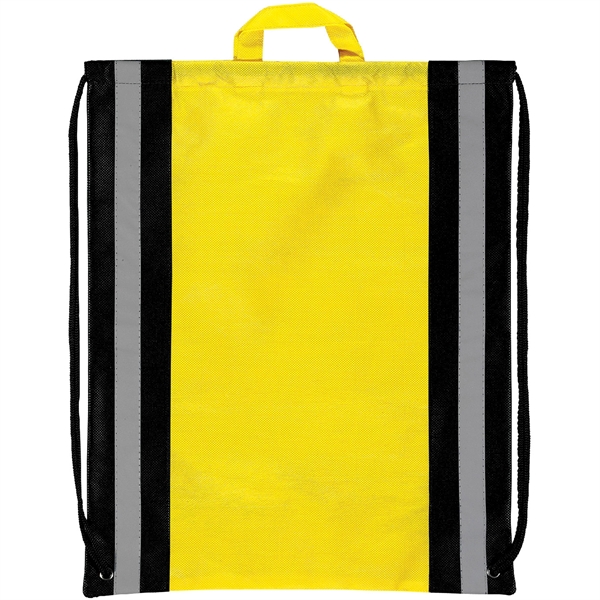 Non-Woven Backpack with two 1" wide reflective safety stripes and sturdy... from ASI 37940 Bag Makers Inc
