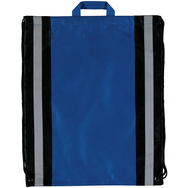 Non-Woven Backpack with two 1" wide reflective safety stripes and sturdy... from ASI 37940 Bag Makers Inc
