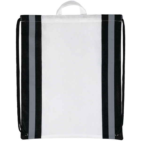Non-Woven Backpack with two 1" wide reflective safety stripes and sturdy... from ASI 37940 Bag Makers Inc