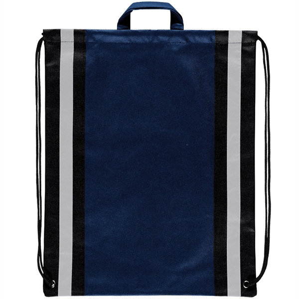 Non-Woven Backpack with two 1" wide reflective safety stripes and sturdy... from ASI 37940 Bag Makers Inc