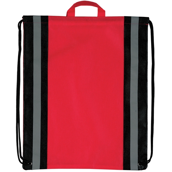 Non-Woven Backpack with two 1" wide reflective safety stripes and sturdy... from ASI 37940 Bag Makers Inc